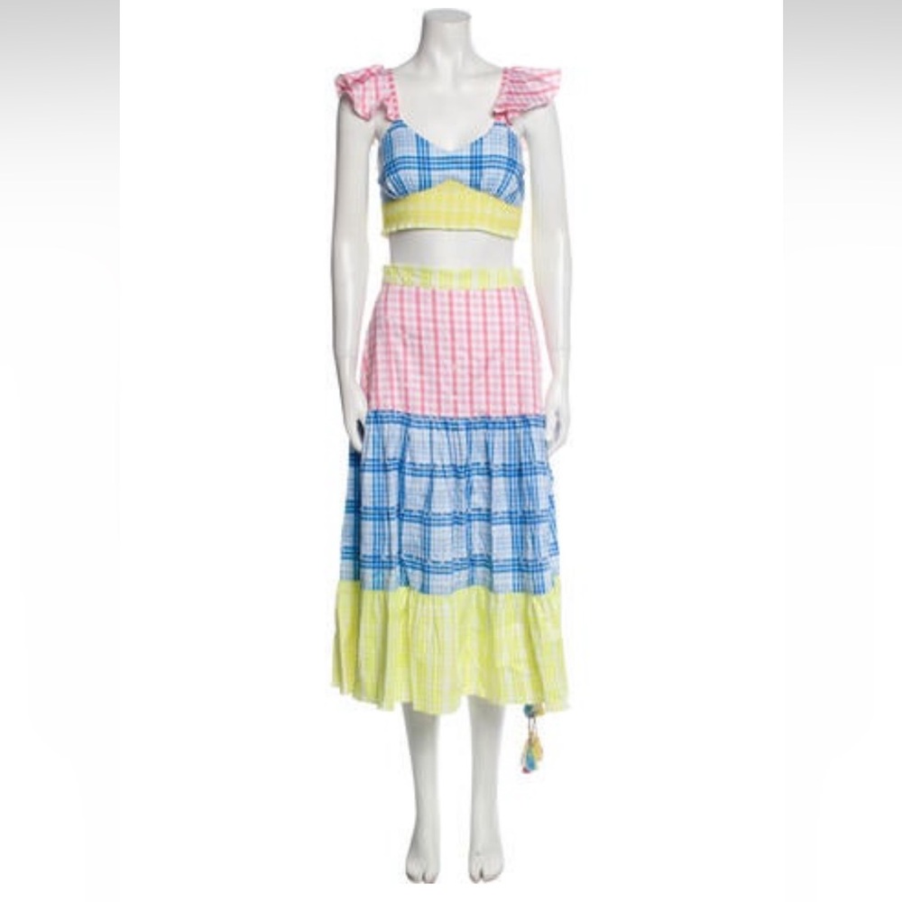 Rococo Sand gingham skirt and top set